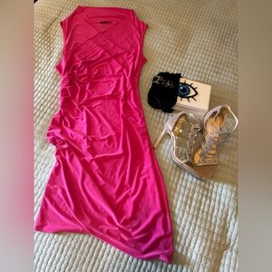 Tahari Vibrant Pink Dress